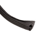 Electriduct F6 Wrap Around Braided Sleeving- 3/8" x 75ft- Black F6-0375-75-BK